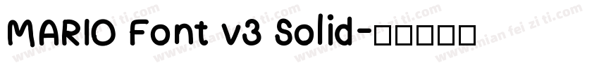 MARIO Font v3 Solid字体转换